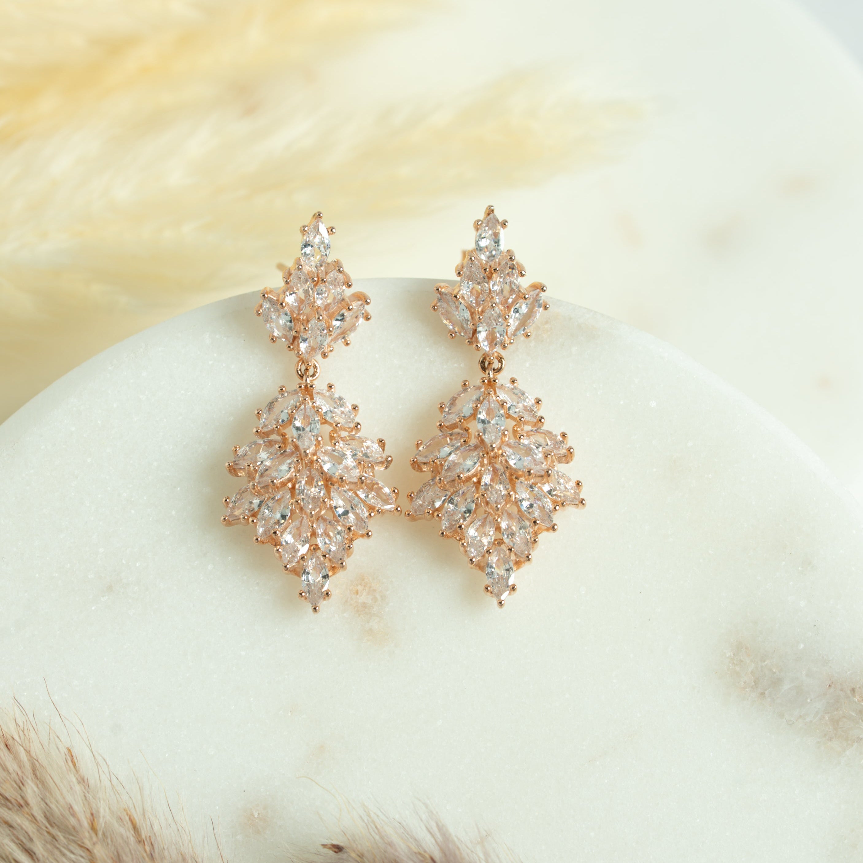 Rose Gold Marquise Drops