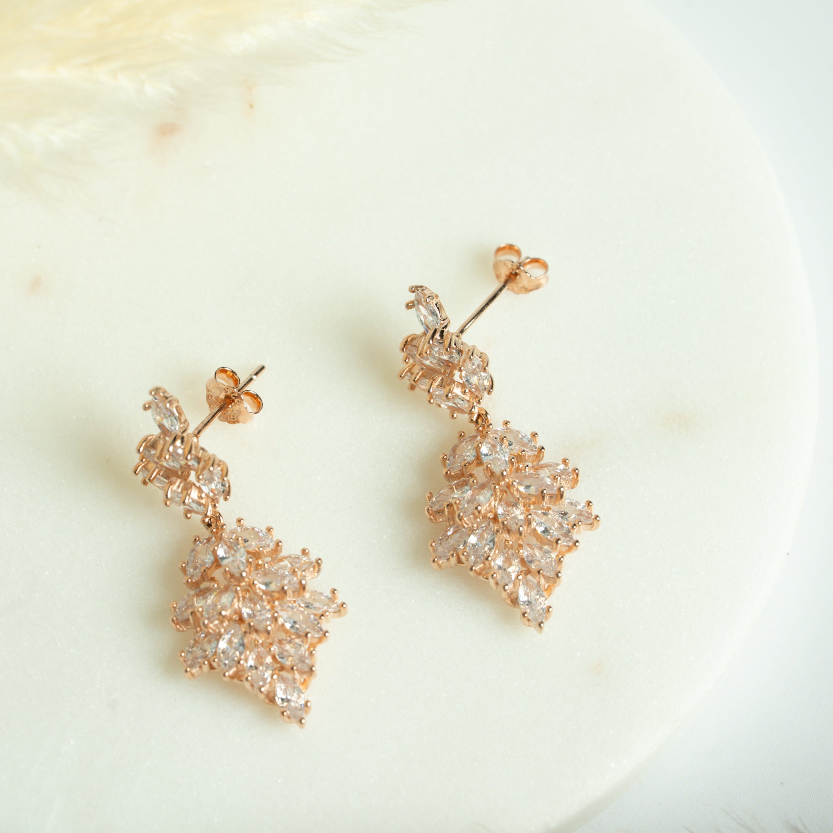 Rose Gold Marquise Drops