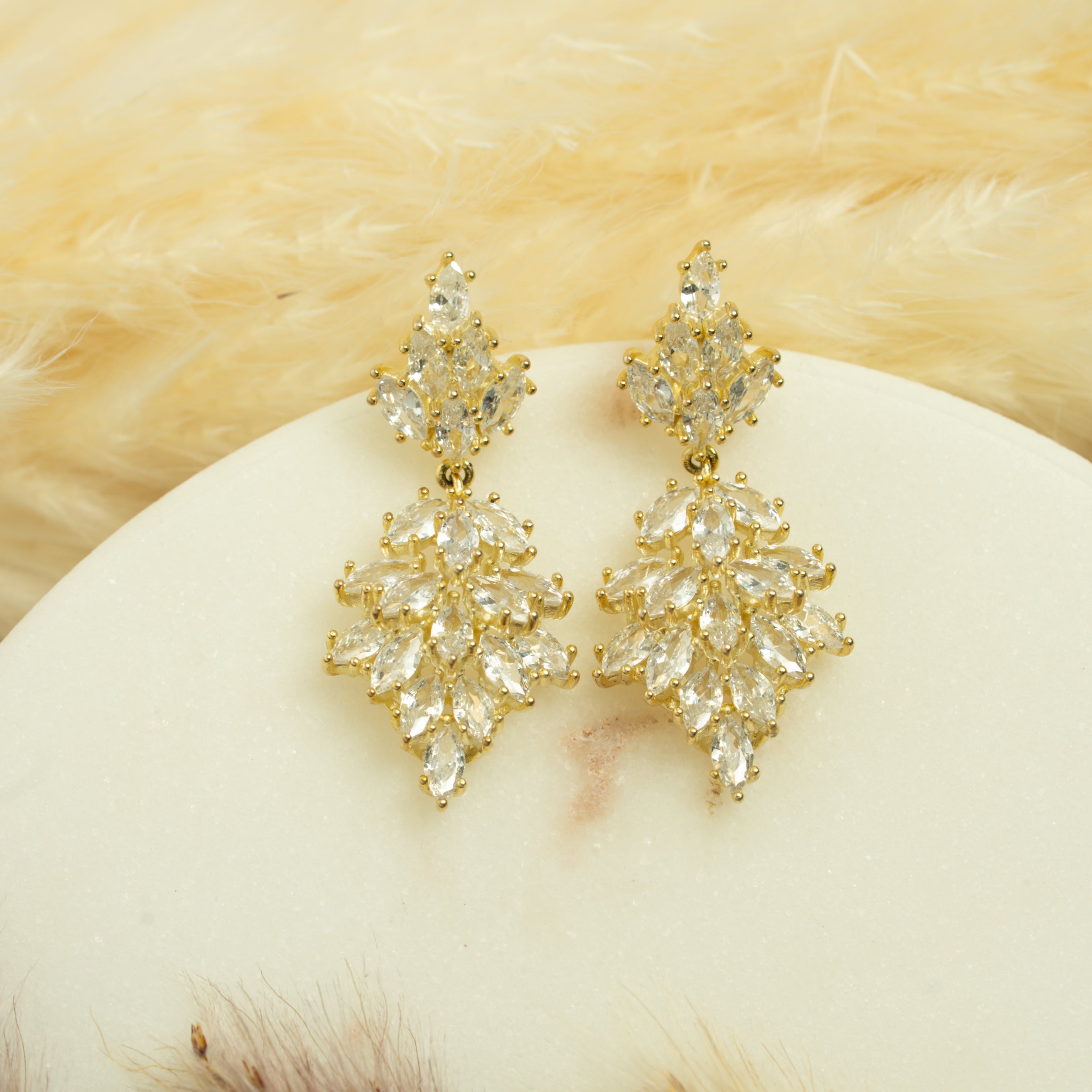 Gold-Toned Marquise Drops