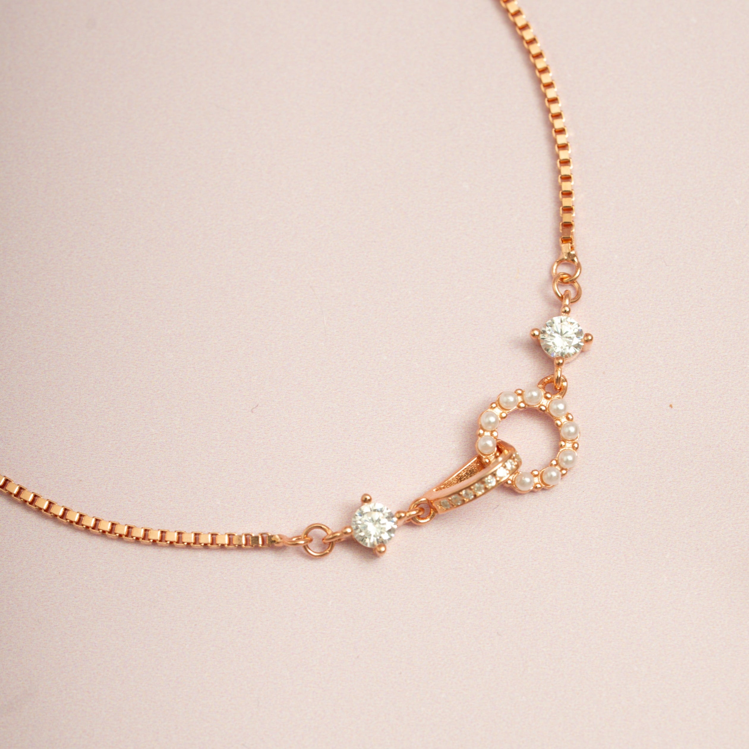 Rose Gold Pave Circlet Bracelet