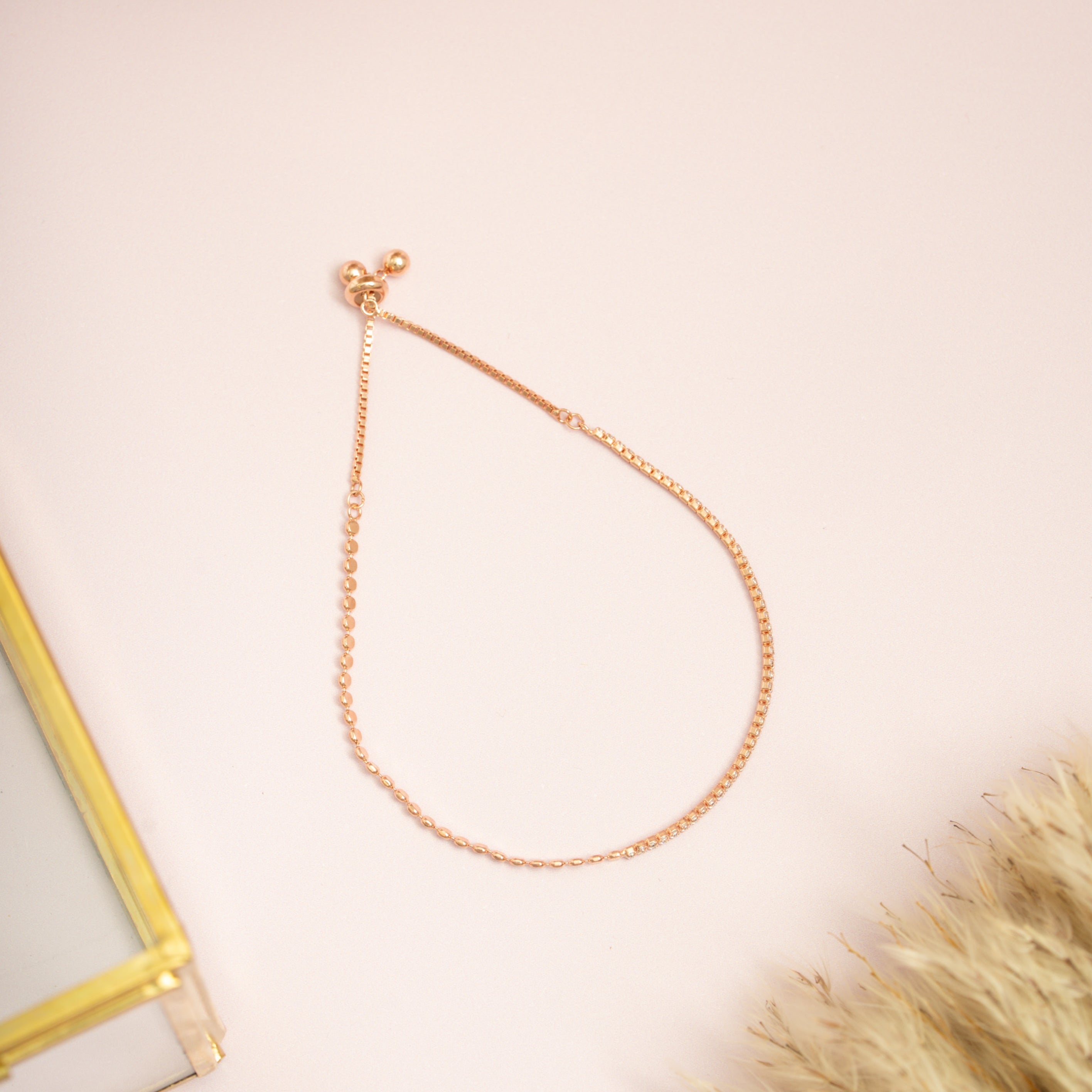 Rose Gold Minimalist Chain Bracelet