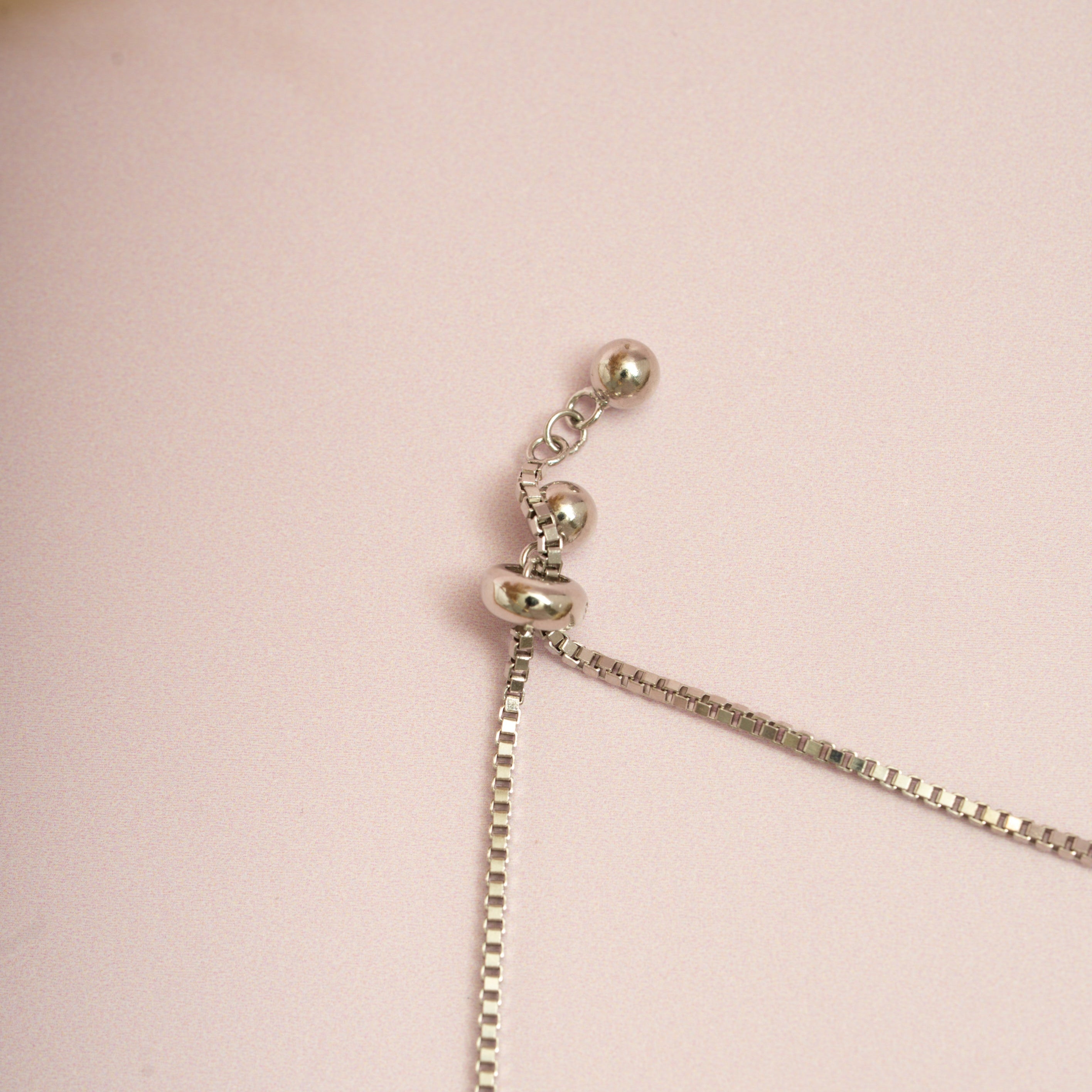 Silver Porcelain Bead Bracelet