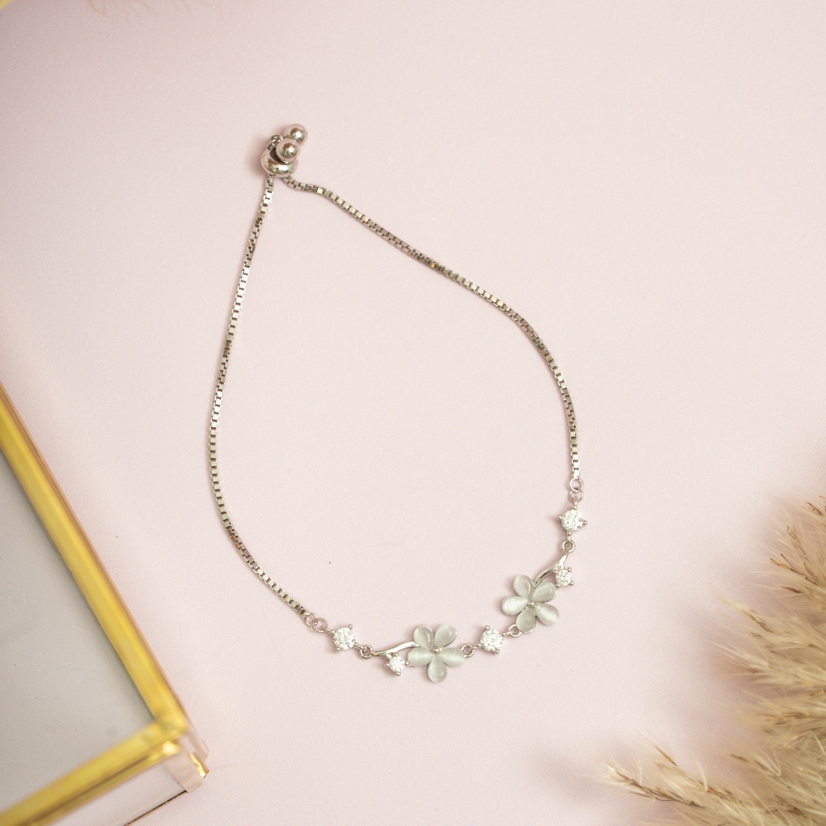 Silver Flower Vine Bracelet