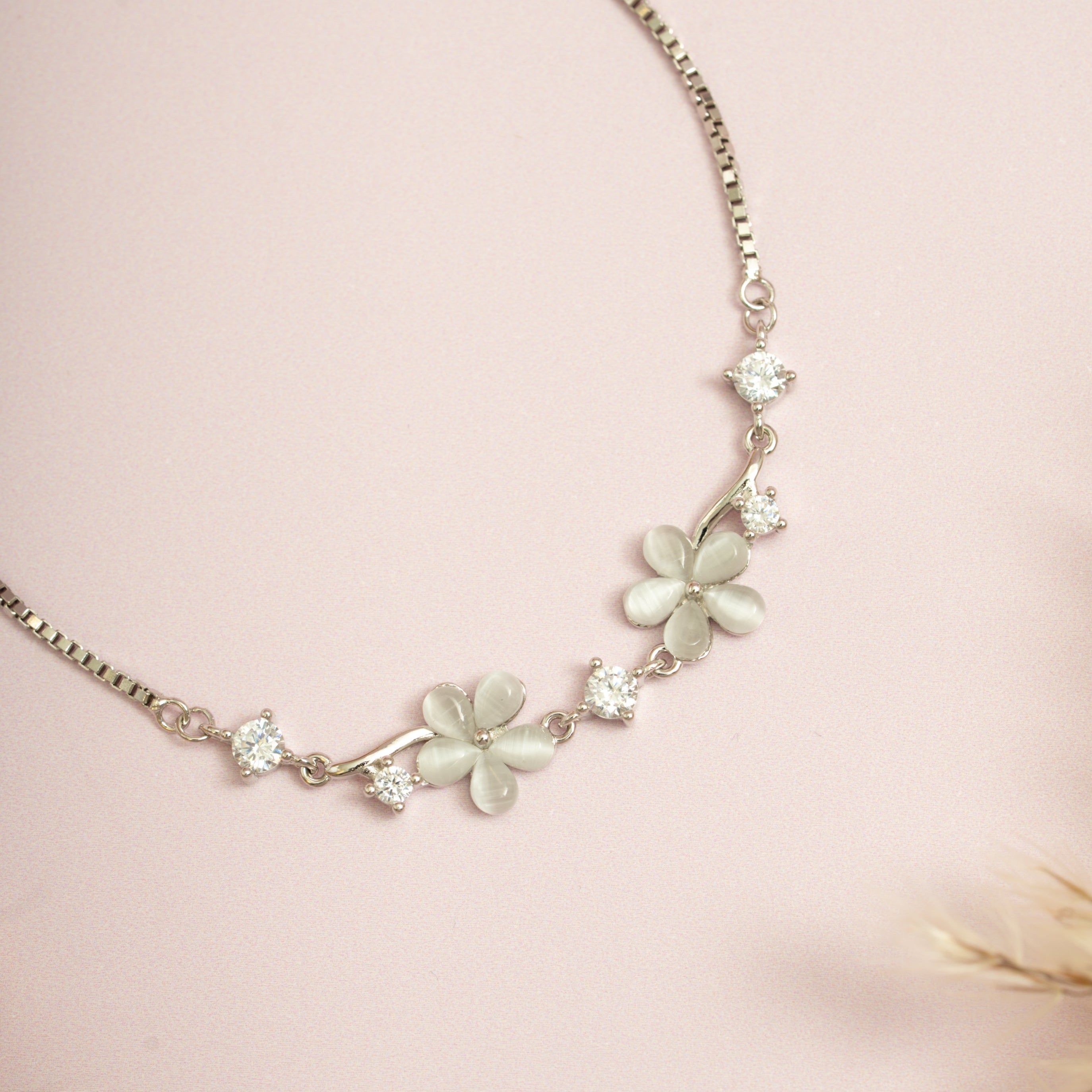 Silver Flower Vine Bracelet