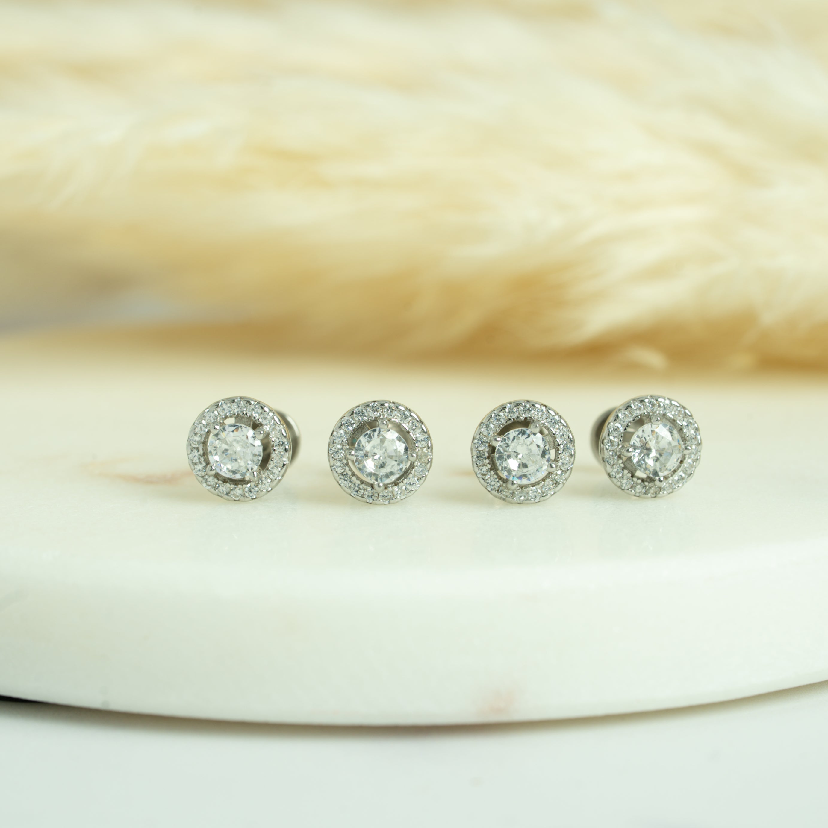 Classic Round Halo Studs