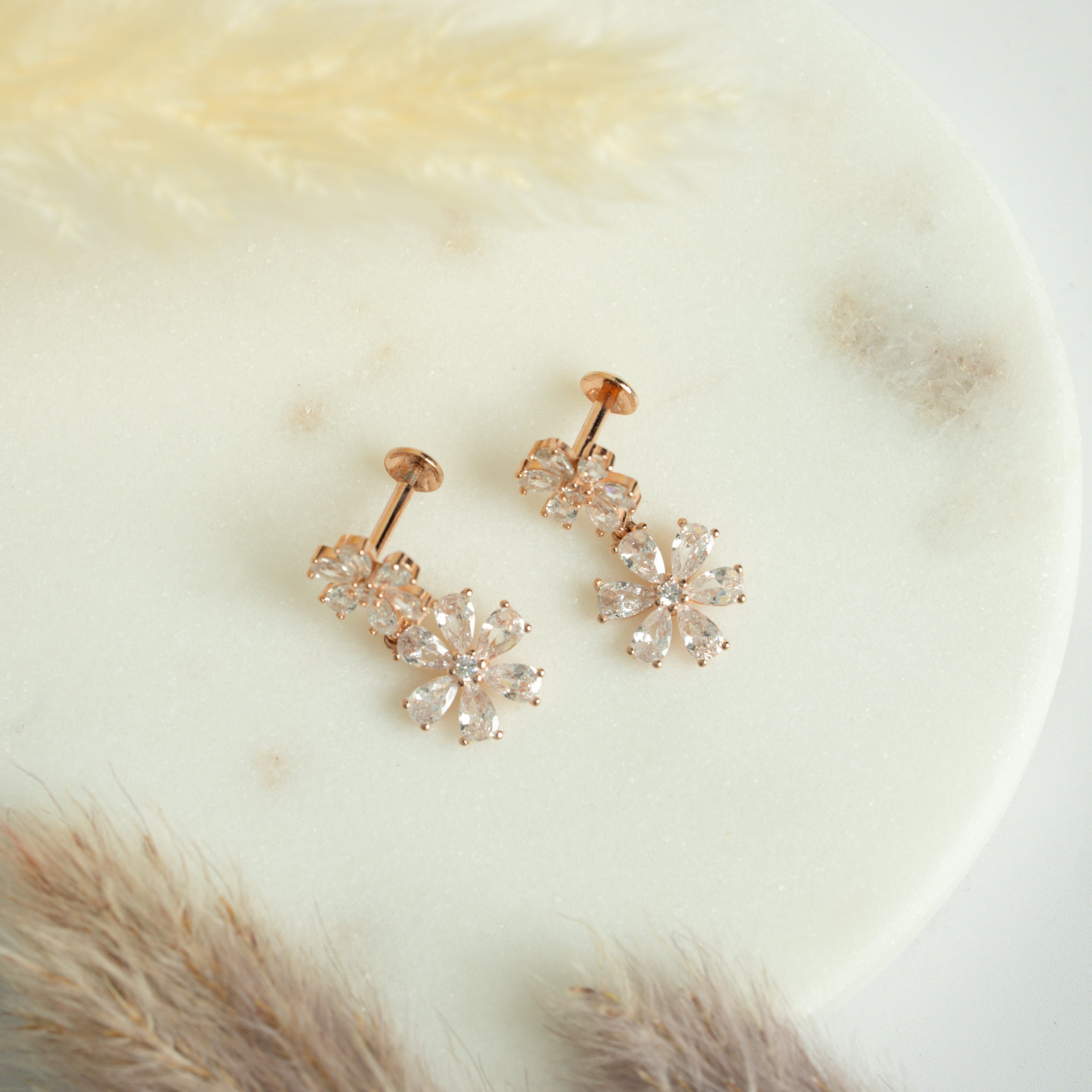 Rose Gold Blossom Drops