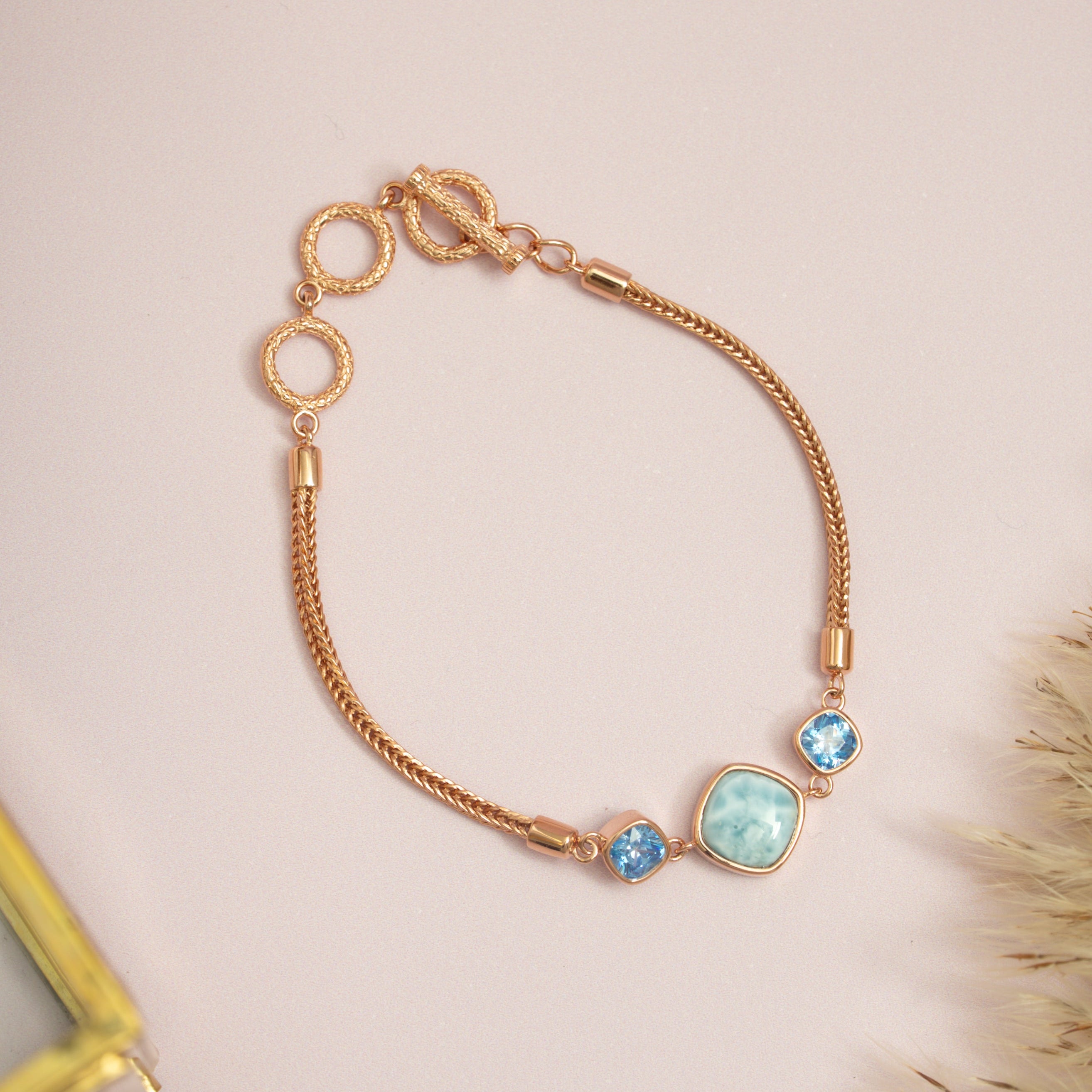 Rose Gold Gemstone Bracelet