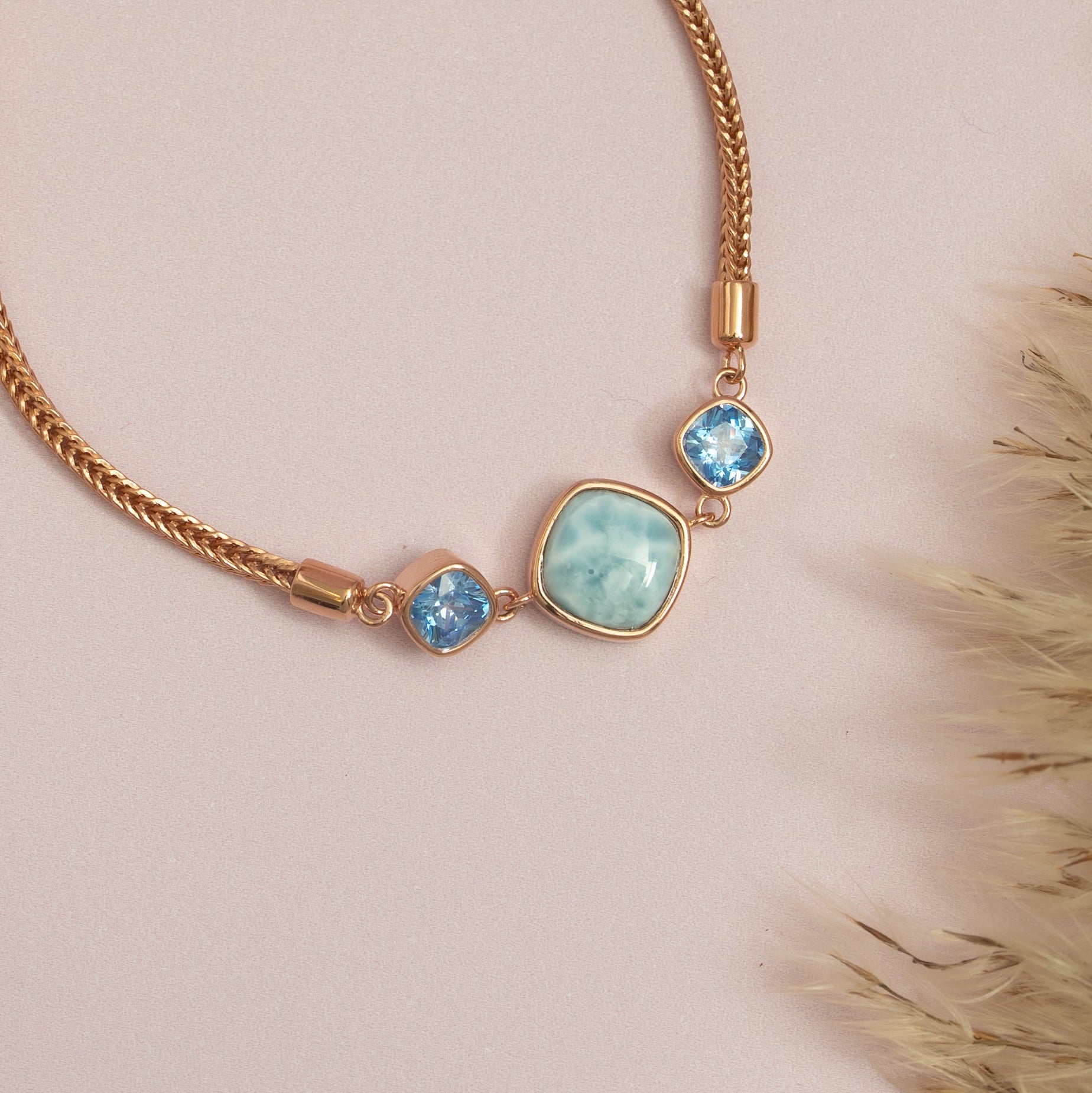Rose Gold Gemstone Bracelet