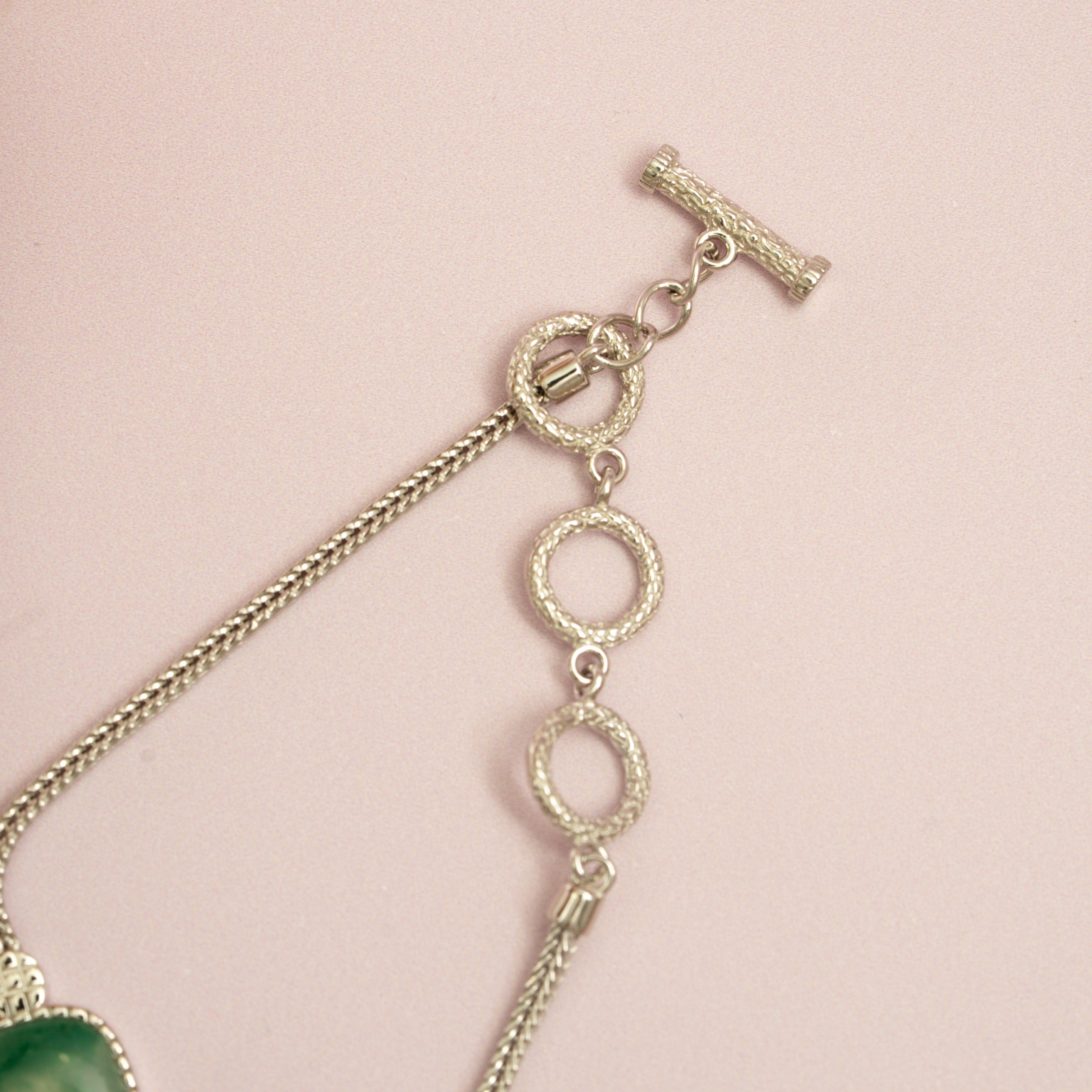 Silver Gemstone Station Bracelet