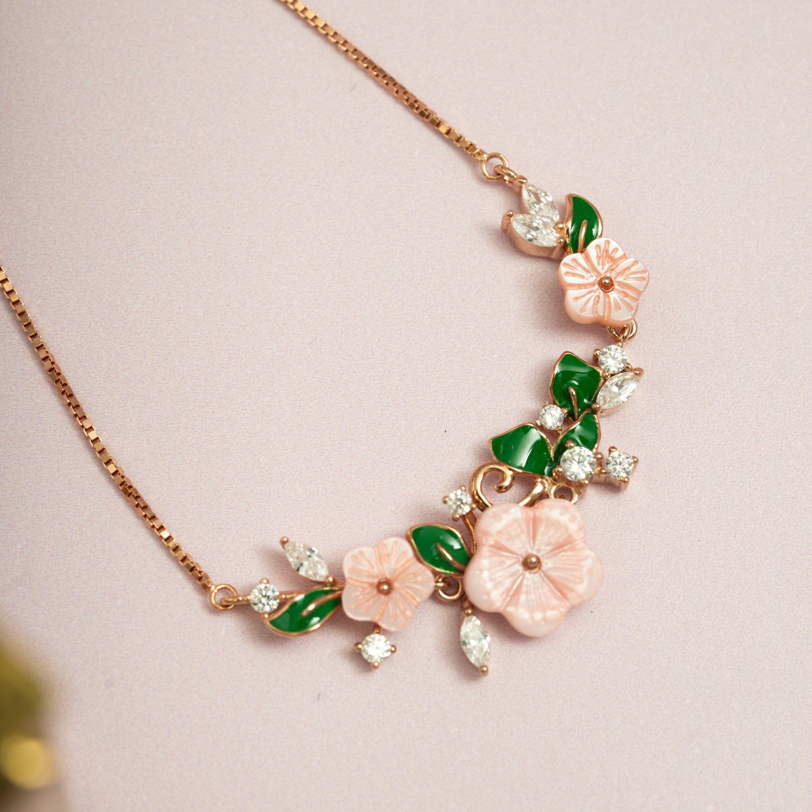 Rose Gold Floral Vine Bracelet