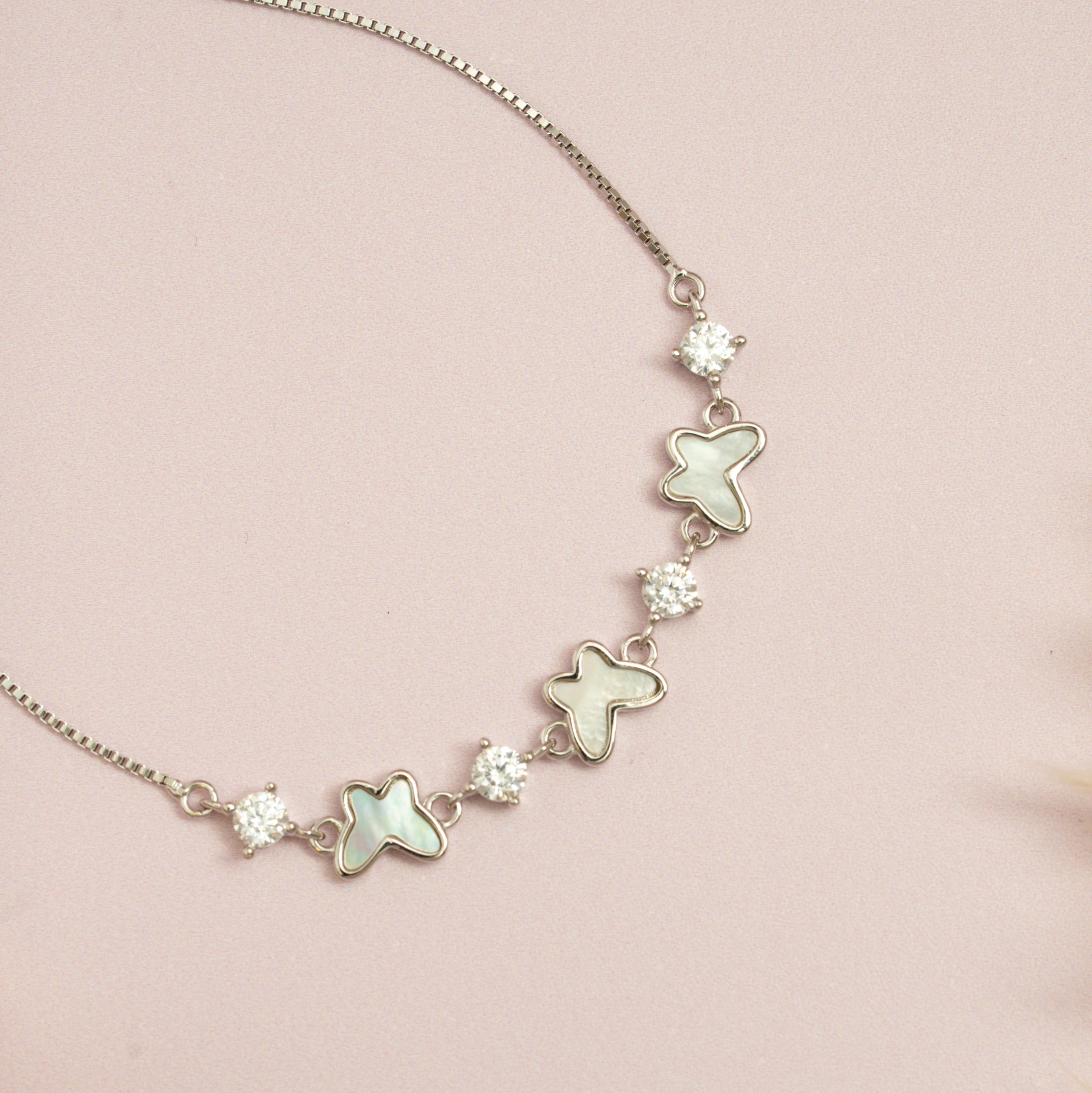 Silver Clover Charm Bracelet