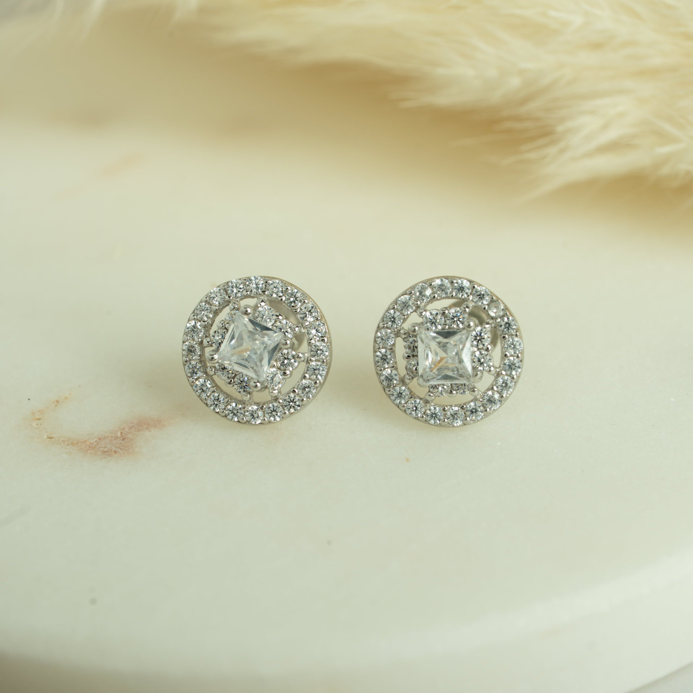Double Halo Princess Studs
