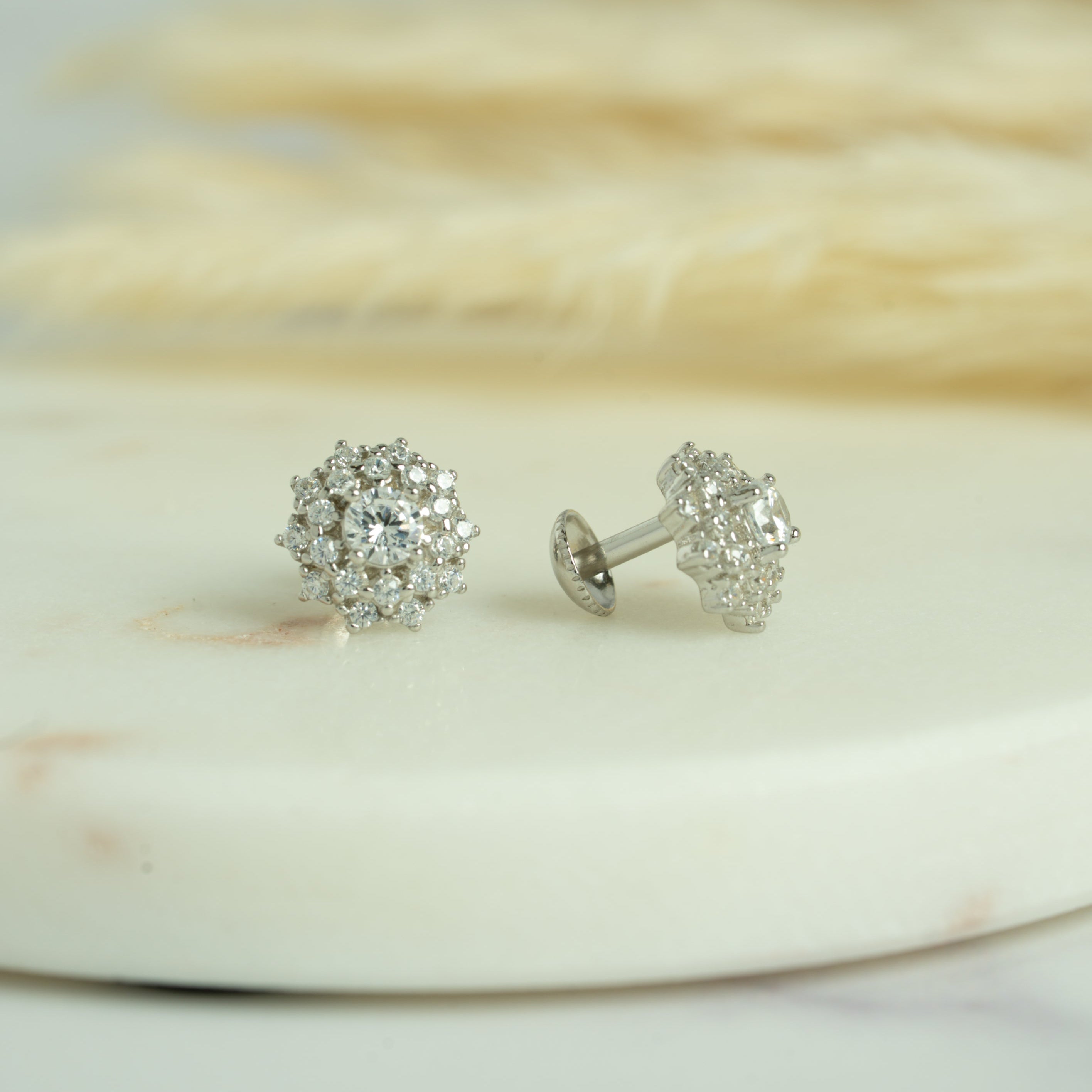 Snowflake Cluster Stud Earrings