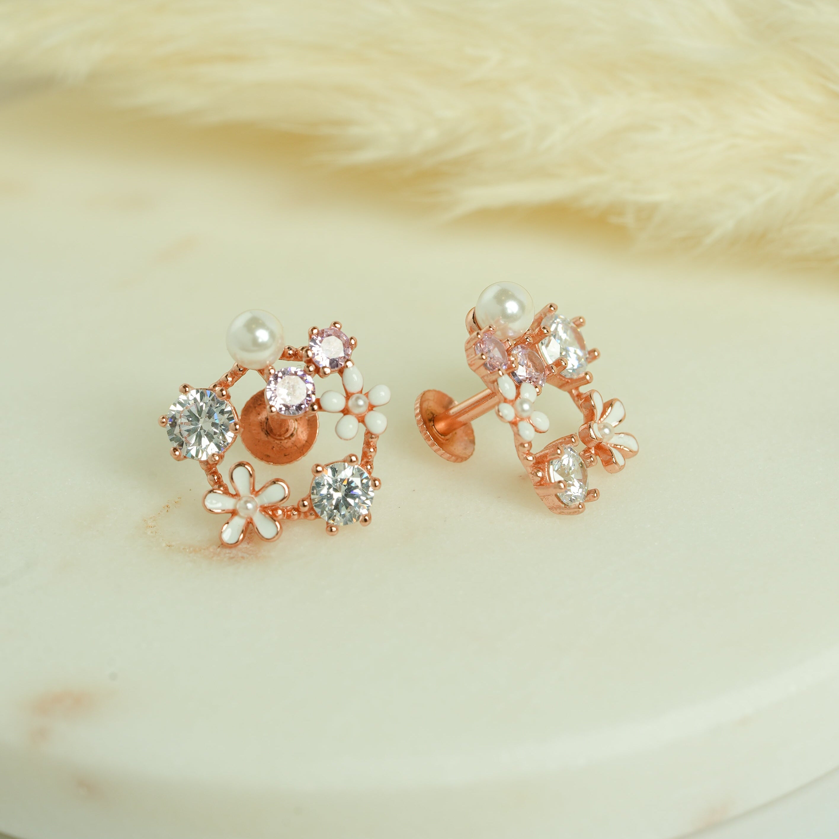 Pastel Butterfly Pearl Drops