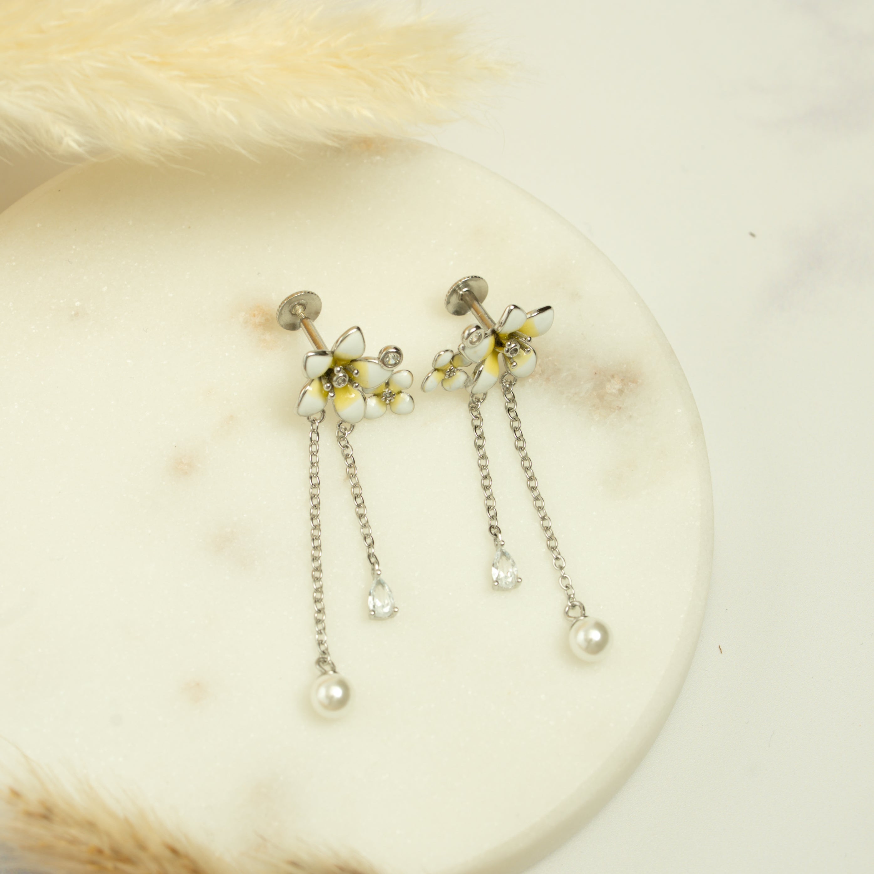 Plumeria Flower Tassel Drops